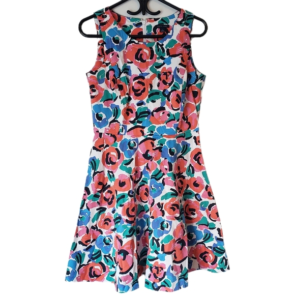 Colorful Floral Pattern Sleeveless Summer Dress - Picture 1 of 4